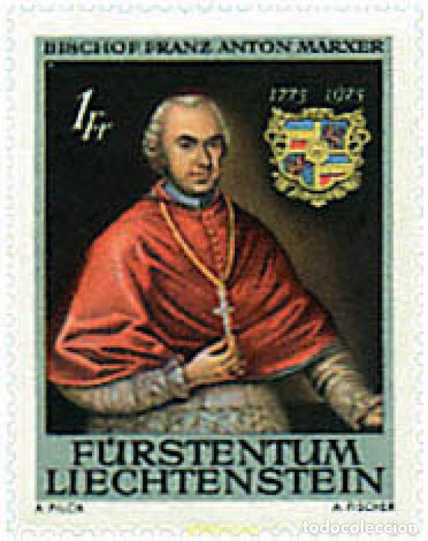Francobolli: 79995 MNH LIECHTENSTEIN 1974 200 ANIVERSARIO DE LA MUERTE DEL OBISPO FRANZ ANTON MARXER