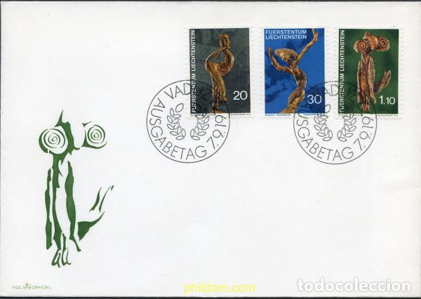Sellos: 252025 MNH LIECHTENSTEIN 1972 ESCULTURAS DE MADERA DE RUDOLF SCHAEDLER