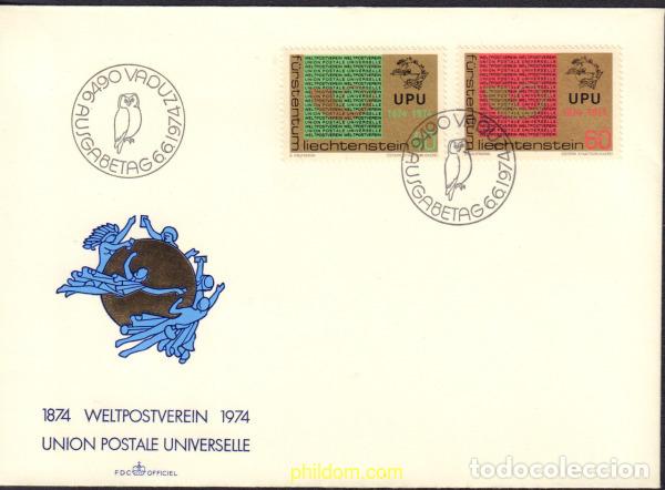 Sellos: 427234 MNH LIECHTENSTEIN 1974 CENTENARIO DE LA UNION POSTAL UNIVERSAL