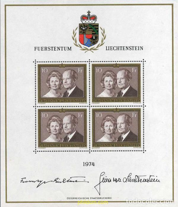 Sellos: 12449 MNH LIECHTENSTEIN 1974 PRINCIPES FRANZ JOSEPH II Y LA PRINCESA GEORGINA