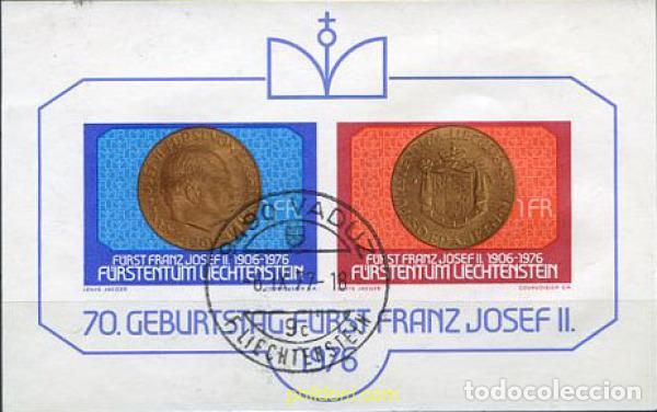 Sellos: 218251 USED LIECHTENSTEIN 1976 70 ANIVERSARIO DEL PRINCIPE FRANZ JOSEPH II