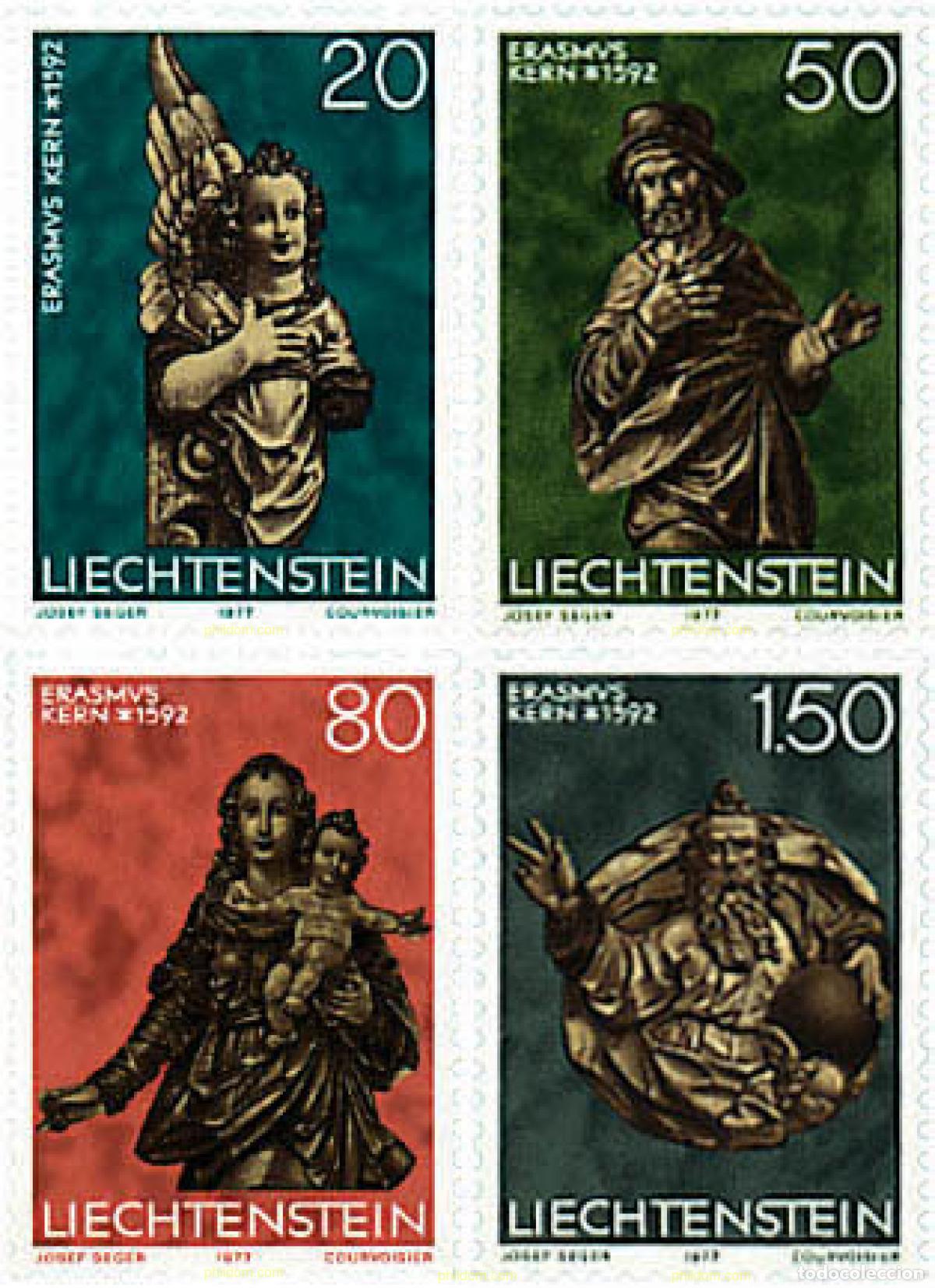 Briefmarken: 80000 MNH LIECHTENSTEIN 1977 NAVIDAD. ESCULTURAS BARROCAS DE ERASMUS KERN