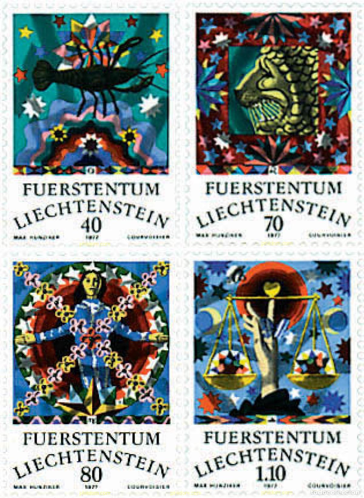 Briefmarken: 77621 MNH LIECHTENSTEIN 1977 SIGNOS DEL ZODIACO