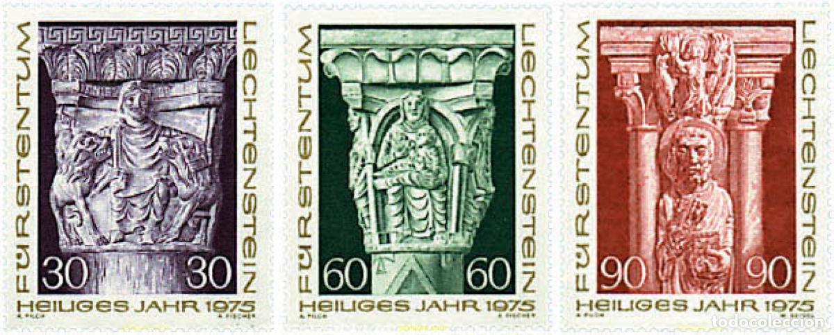 Sellos: 77612 MNH LIECHTENSTEIN 1975 NAVIDAD. CAPITELES DE LA CATEDRAL DE CHUR