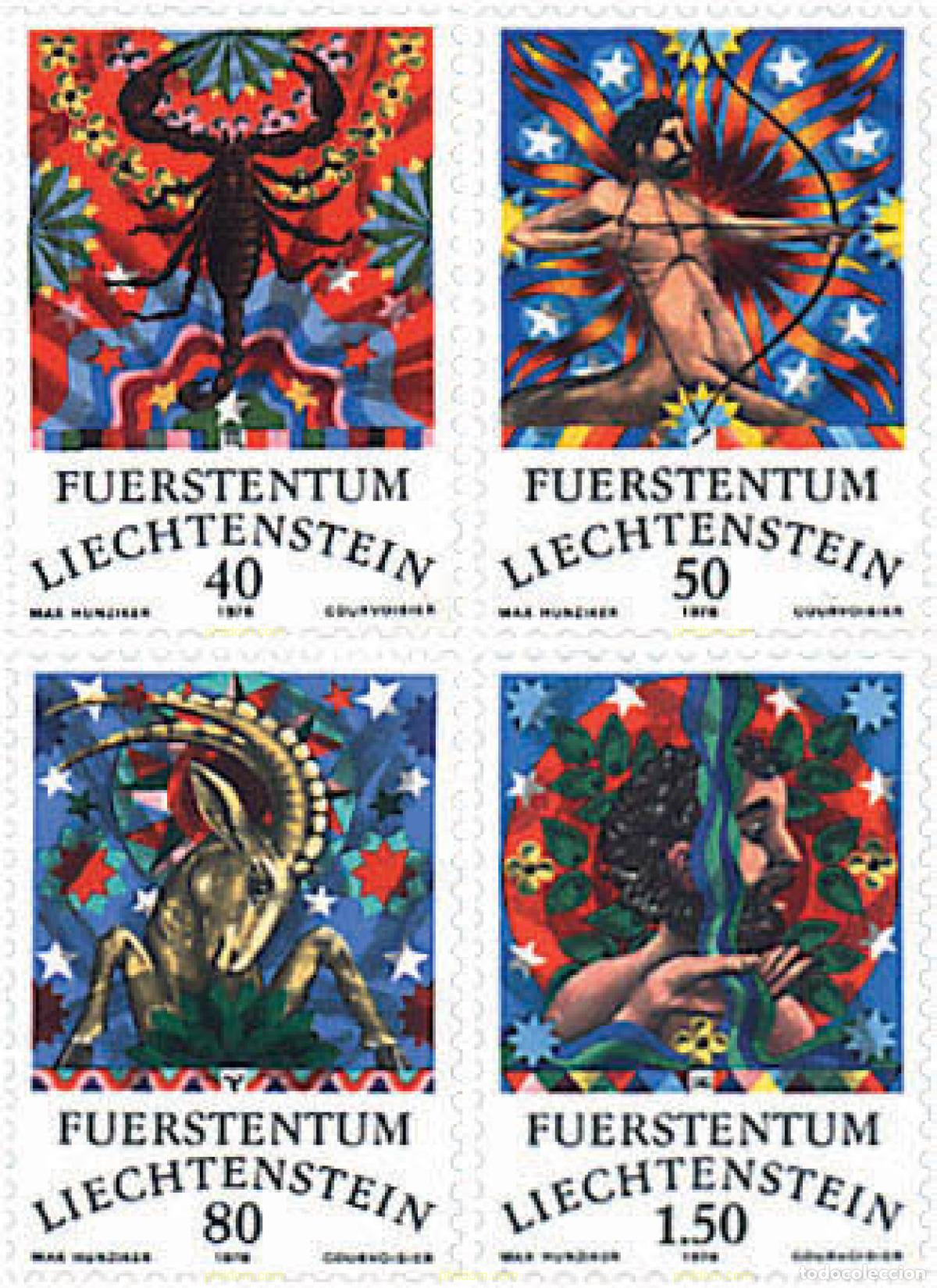 Sellos: 77624 MNH LIECHTENSTEIN 1978 SIGNOS DEL ZODIACO