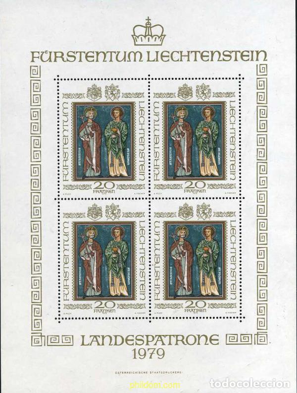 Sellos: 12450 MNH LIECHTENSTEIN 1979 SAN LUCIO Y SAN FLORIAN, FRESCO DE LA IGLESIA DE WALTENSBURG