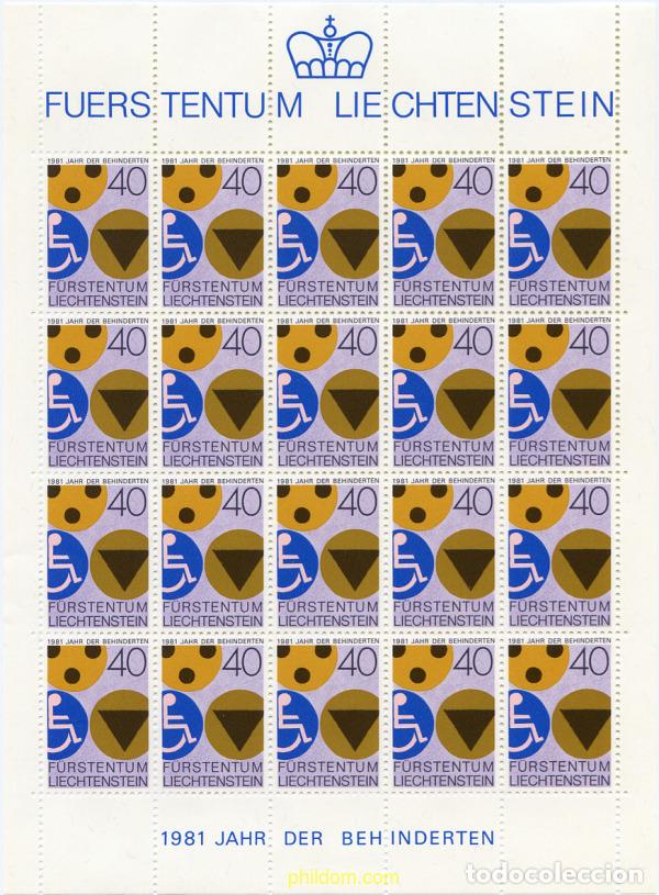 Timbres: 262193 MNH LIECHTENSTEIN 1981 A&Ntilde;O INTERNACIONAL DE LOS DISCAPACITADOS