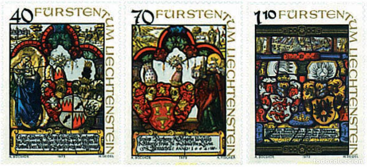Timbres: 77627 MNH LIECHTENSTEIN 1979 VIDRIERAS HERALDICAS DEL MUSEO NACIONAL DE LIECHTENSTEIN