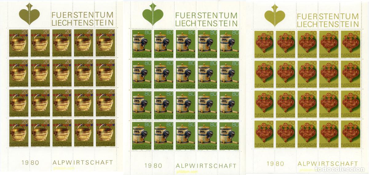 Timbres: 262201 MNH LIECHTENSTEIN 1980 ANTIGUOS UTENSILIOS Y ORNAMENTOS DE MADERA