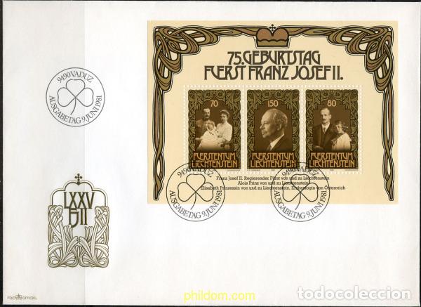 Stamps: 222402 MNH LIECHTENSTEIN 1981 75 ANIVERSARIO DEL NACIMIENTO DEL PRINCIPE FRANZ JOSEPH II