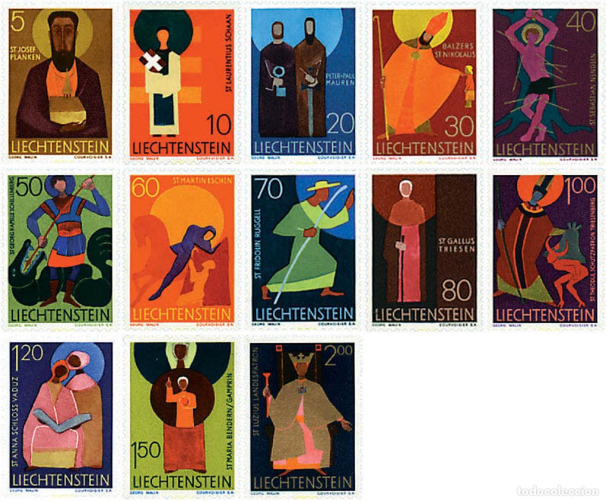 Briefmarken: 79579 MNH LIECHTENSTEIN 1967 PATRONOS DE LAS IGLESIAS DE LIECHTENSTEIN