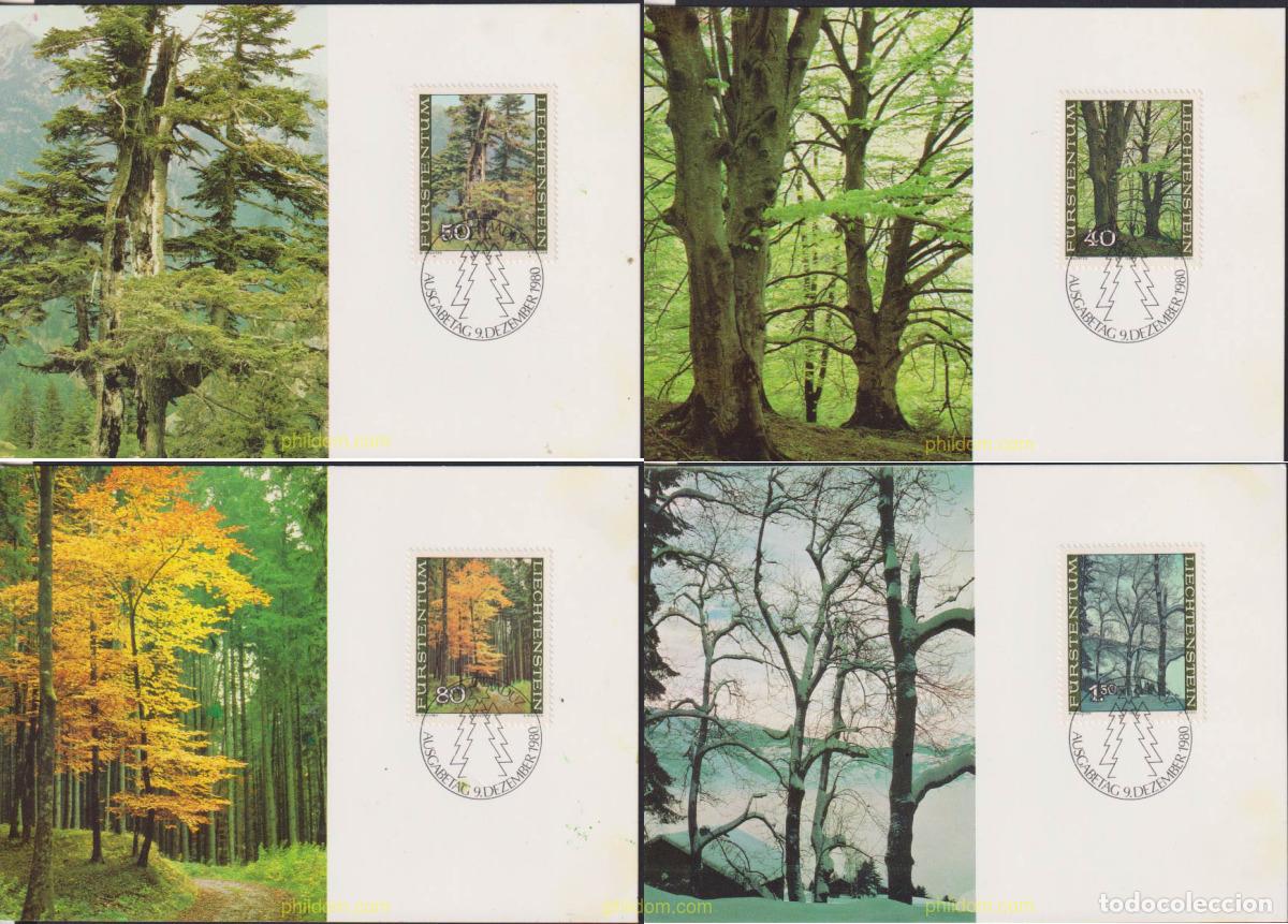 Sellos: 626746 MNH LIECHTENSTEIN 1980 LAS CUATRO ESTACIONES EN EL BOSQUE