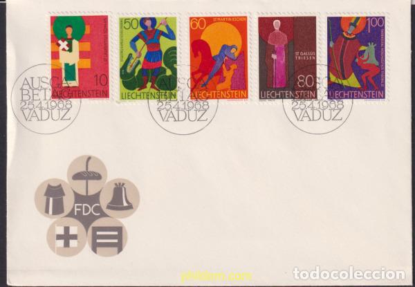 Sellos: 619060 MNH LIECHTENSTEIN 1967 PATRONOS DE LAS IGLESIAS DE LIECHTENSTEIN