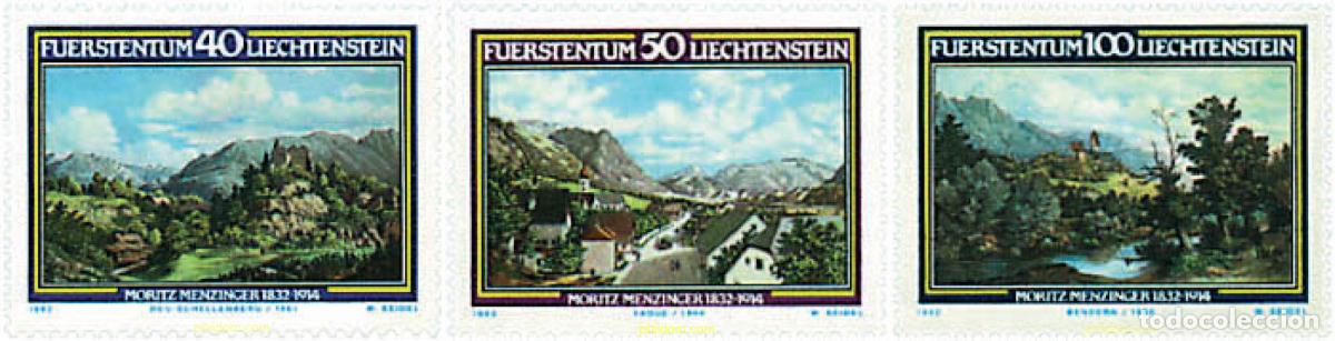 Sellos: 82678 MNH LIECHTENSTEIN 1982 150 ANIVERSARIO DEL NACIMIENTO DEL PAISAJISTA MORITZ MENZINGER