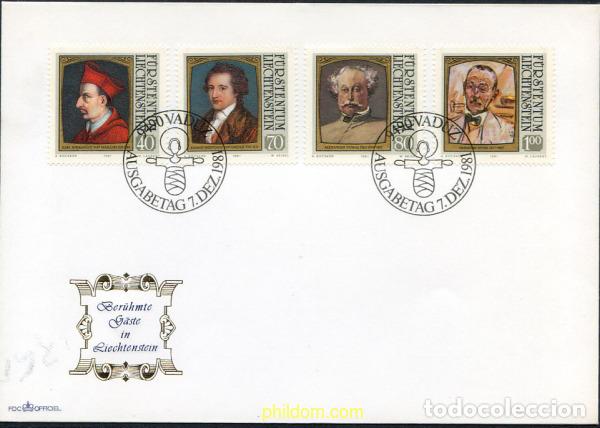Sellos: 222408 MNH LIECHTENSTEIN 1981 VISITANTES CELEBRES