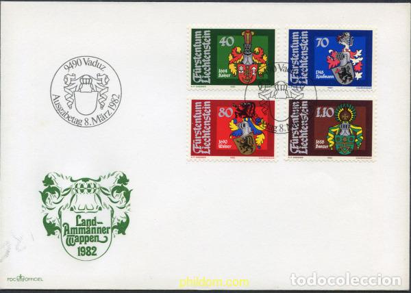 Sellos: 222401 MNH LIECHTENSTEIN 1982 ESCUDO DE ARMAS DE LOS GOBERNADORES