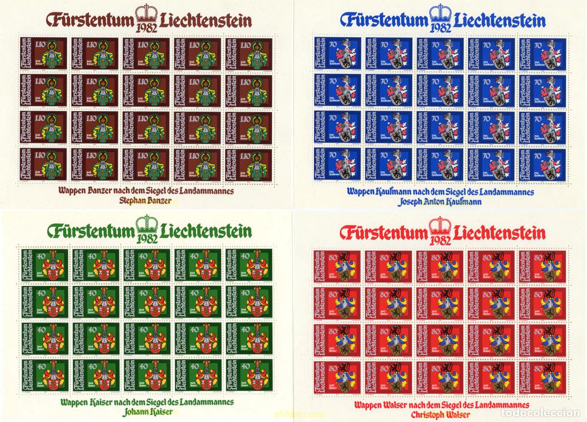 Sellos: 262187 MNH LIECHTENSTEIN 1982 ESCUDO DE ARMAS DE LOS GOBERNADORES