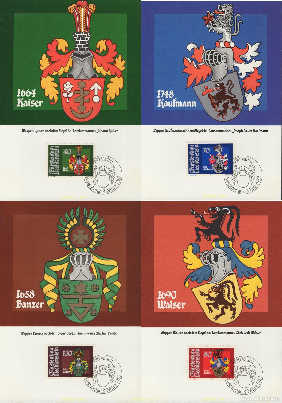 Sellos: 643960 MNH LIECHTENSTEIN 1982 ESCUDO DE ARMAS DE LOS GOBERNADORES