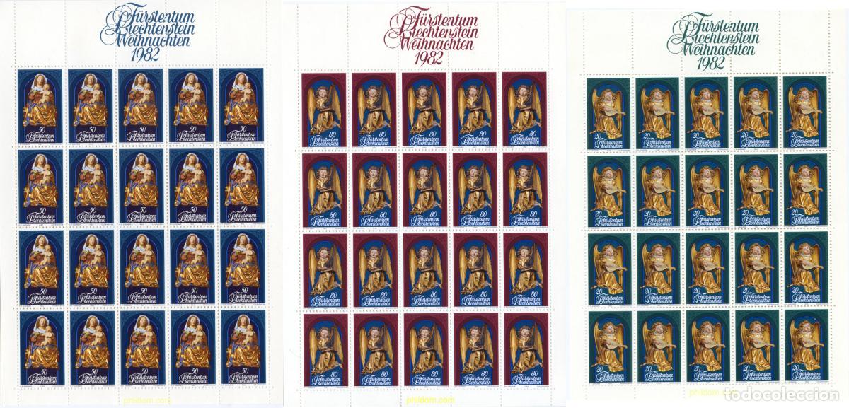 Sellos: 262183 MNH LIECHTENSTEIN 1982 NAVIDAD. ESCULTURAS DE LA CATEDRAL DE CHUR