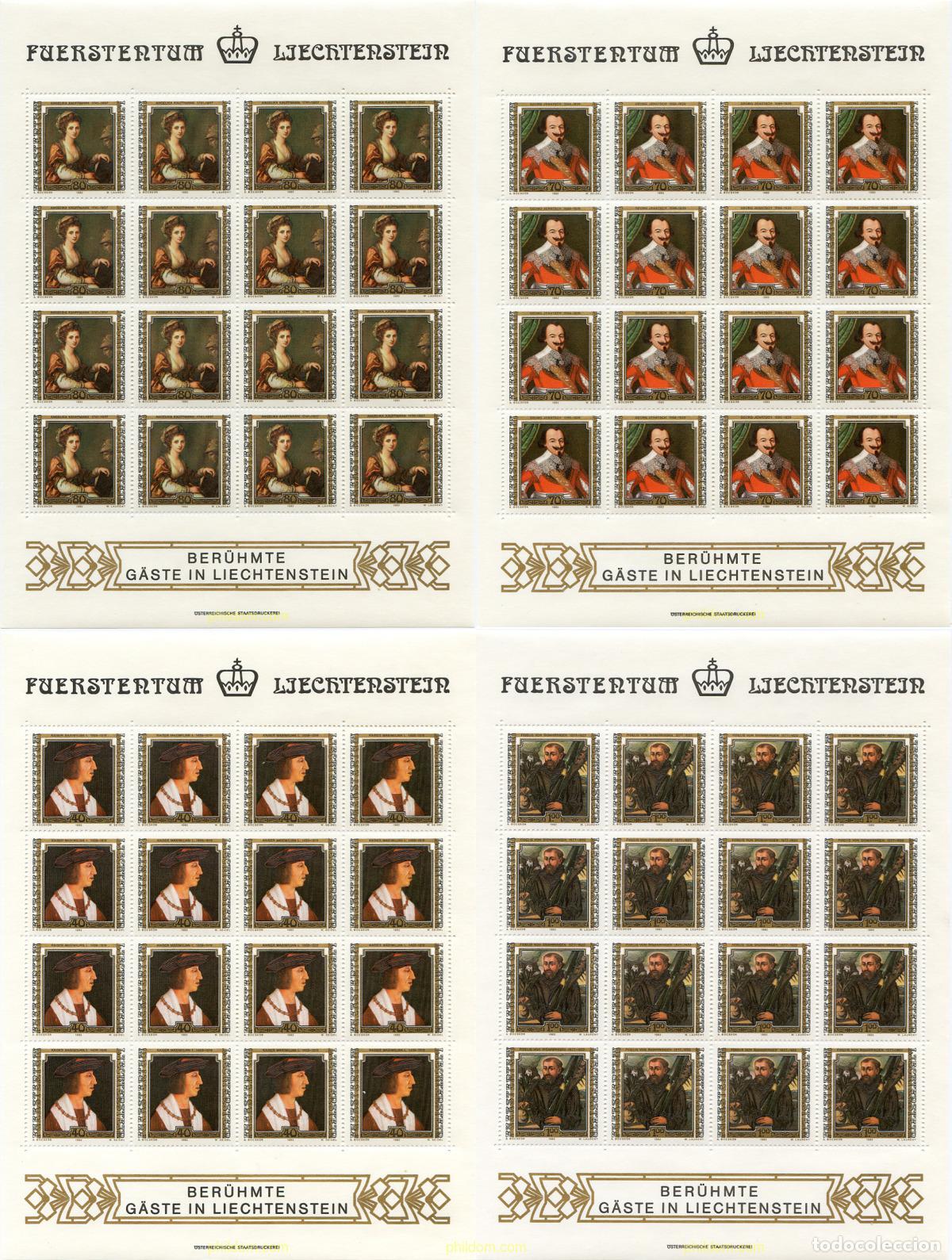 Timbres: 262184 MNH LIECHTENSTEIN 1982 VISITANTES CELEBRES