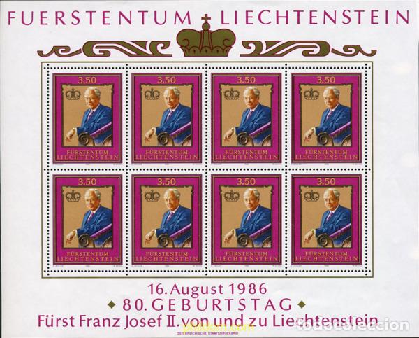 Timbres: 12519 MNH LIECHTENSTEIN 1986 80 ANIVERSARIO DEL PRINCIPE FRANZ JOSEPH II