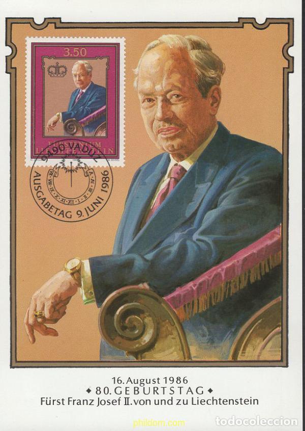 Timbres: 643930 MNH LIECHTENSTEIN 1986 80 ANIVERSARIO DEL PRINCIPE FRANZ JOSEPH II