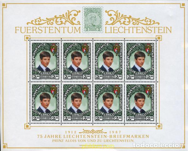 Briefmarken: 12520 MNH LIECHTENSTEIN 1987 75 ANIVERSARIO DE LOS SELLOS DE LIECHTENSTEIN