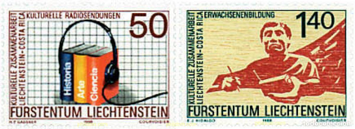 Briefmarken: 82969 MNH LIECHTENSTEIN 1988 COOPERACION CULTURAL LIECHTENSTEIN-COSTA RICA
