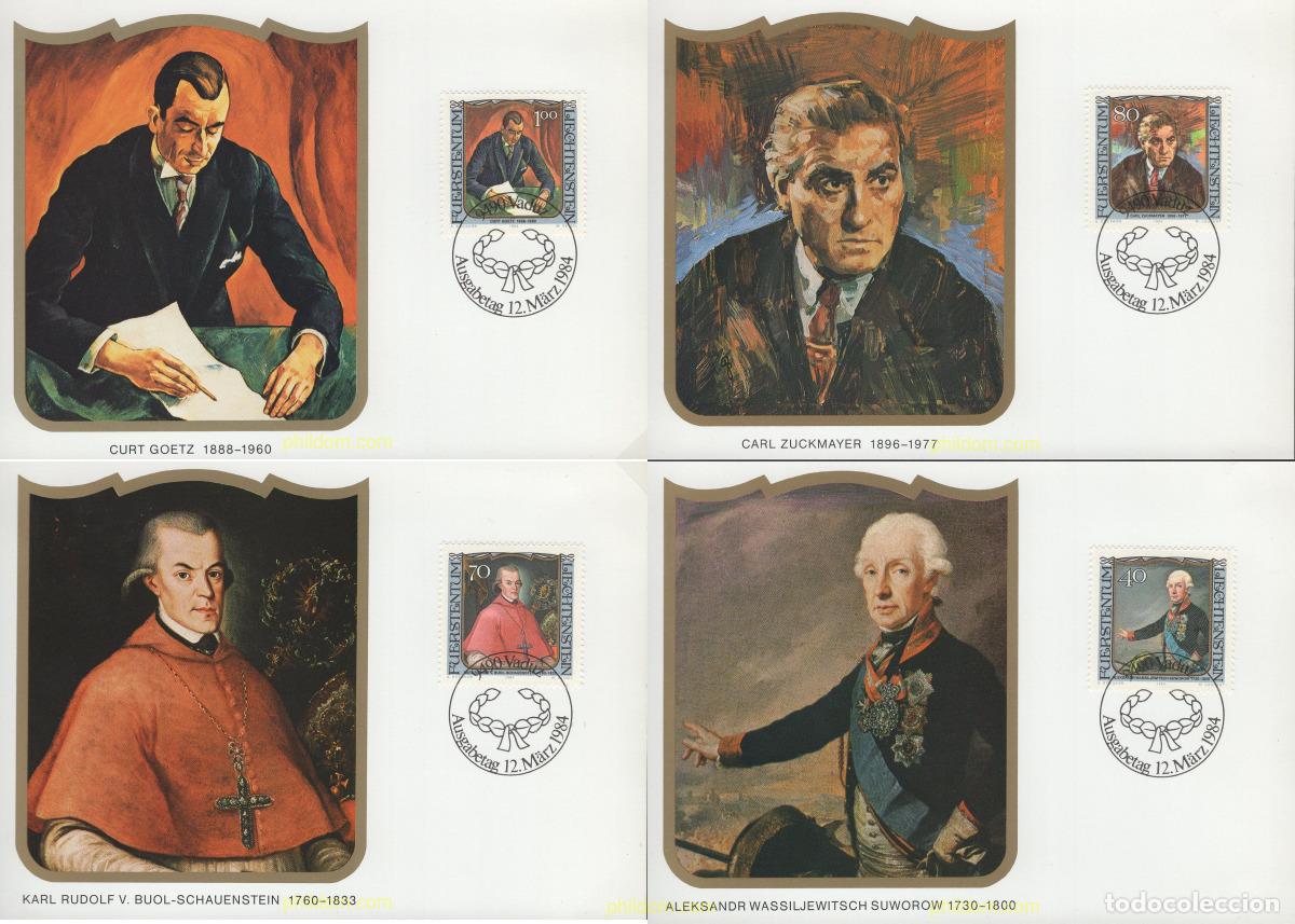 Briefmarken: 643866 MNH LIECHTENSTEIN 1984 VISITANTES CELEBRES