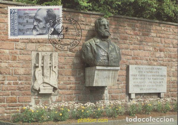 Sellos: 643754 MNH LIECHTENSTEIN 1989 150 ANIVERSARIO DEL NACIMIENTO DEL COMPOSITOR JOSEF GABRIEL RHEINBERG