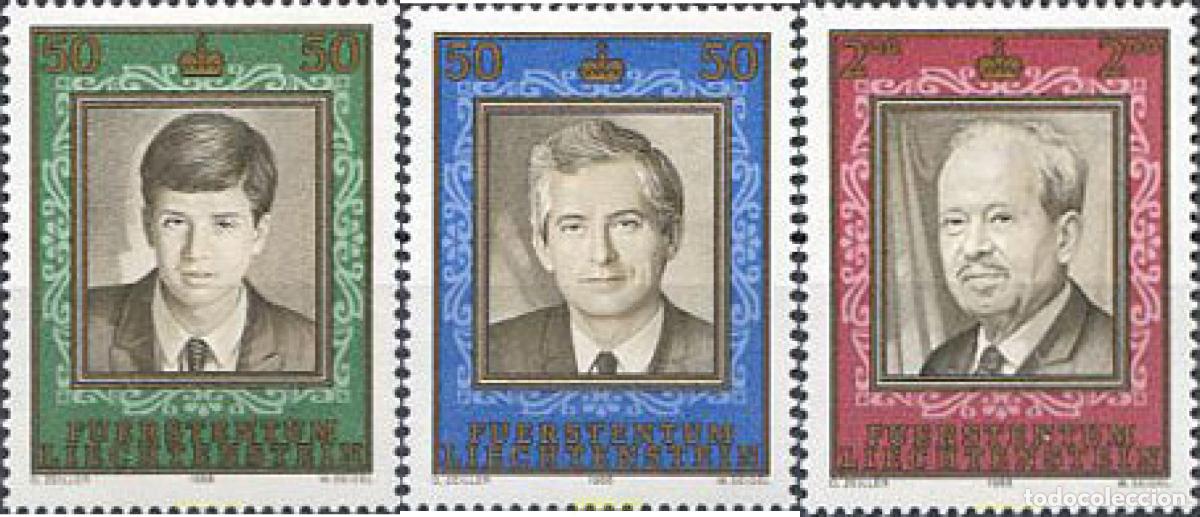 Sellos: 218206 MNH LIECHTENSTEIN 1988 SUCESION AL TRONO. 50 ANIVERSARIO DEL REINADO DEL PRINCIPE FRANZ JOSE