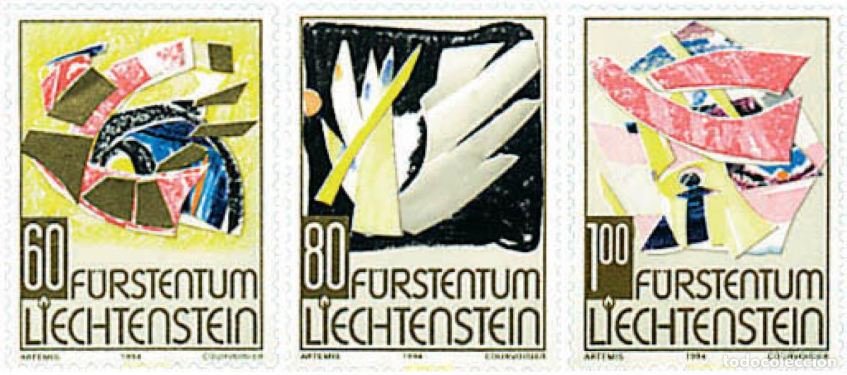 Sellos: 80042 MNH LIECHTENSTEIN 1994 NAVIDAD. OBRAS DE ARTE MODERNO