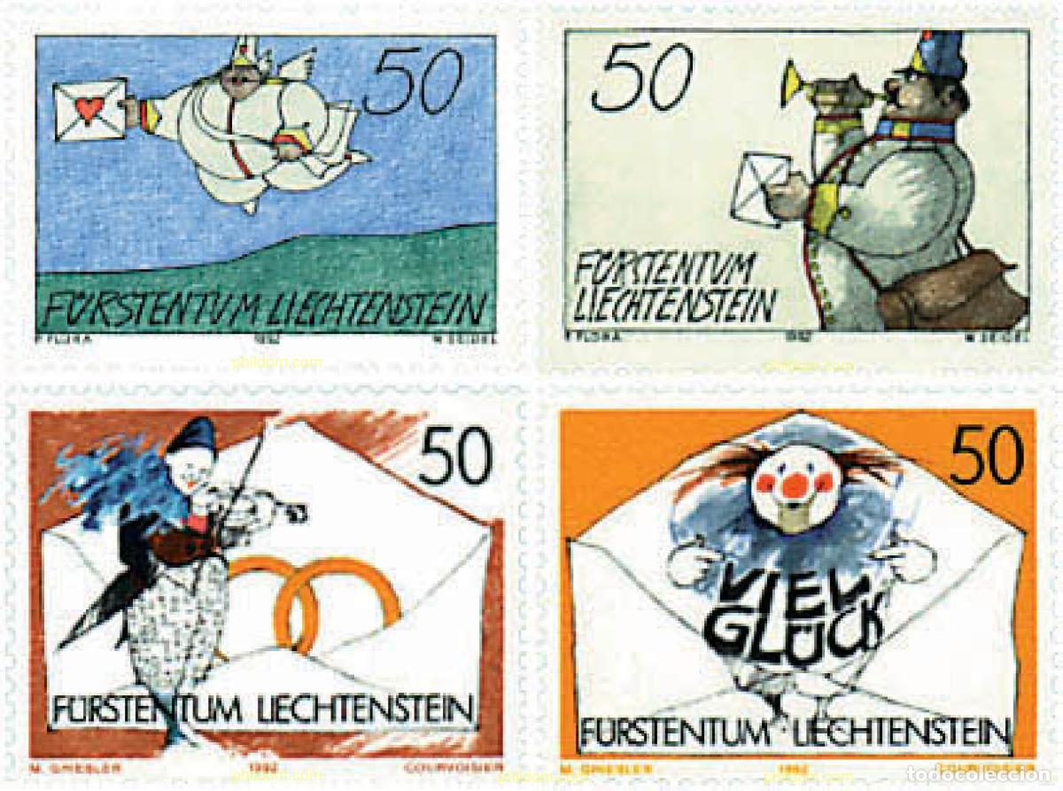 Sellos: 77744 MNH LIECHTENSTEIN 1992 SELLOS DE MENSAJES