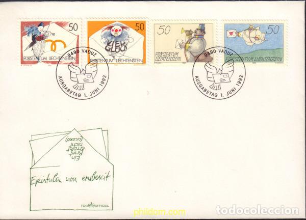 Sellos: 427303 MNH LIECHTENSTEIN 1992 SELLOS DE MENSAJES