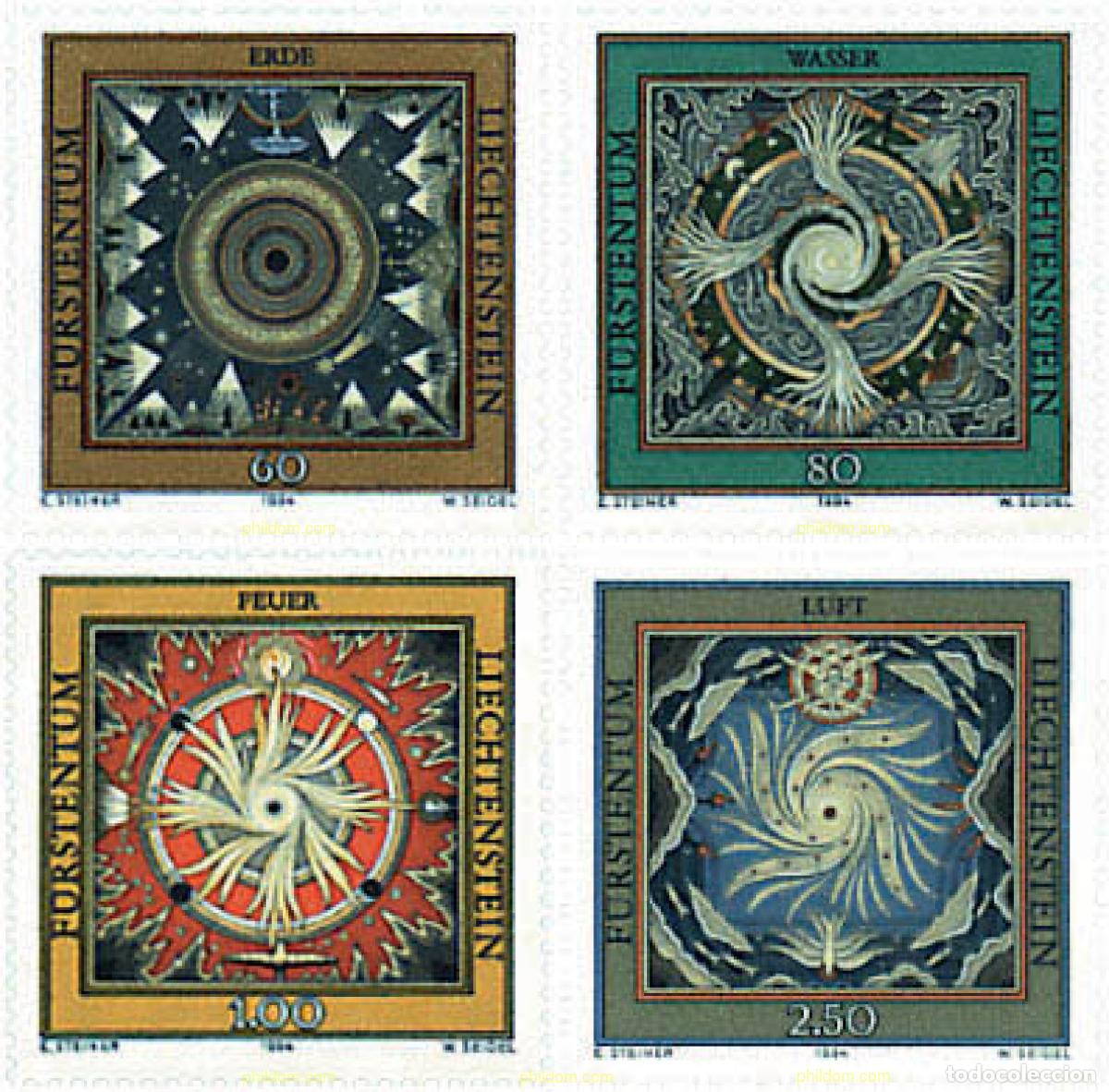 Sellos: 77689 MNH LIECHTENSTEIN 1994 LOS CUATRO ELEMENTOS