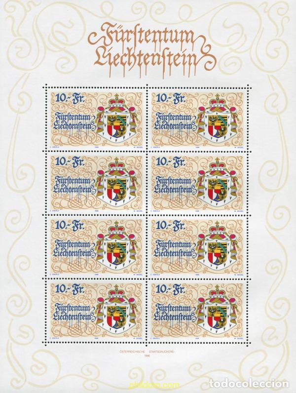 Sellos: 12523 MNH LIECHTENSTEIN 1996 75 ANIVERSARIO DE LA NUEVA CONSTITUCION