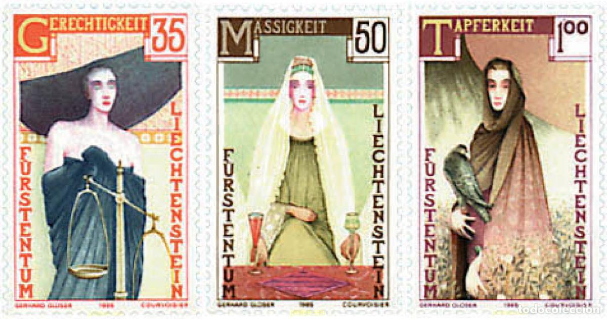 Sellos: 652801 MNH LIECHTENSTEIN 1985 LAS CUATRO VIRTUDES CARDINALES