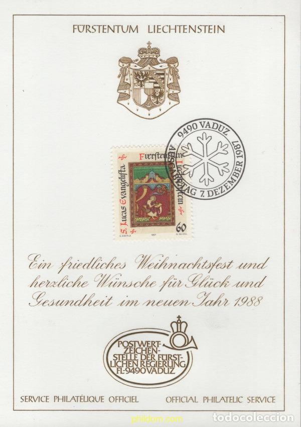 Sellos: 643848 MNH LIECHTENSTEIN 1987 NAVIDAD. LOS EVANGELIOS. MINIATURAS DEL LIBRO DE ORO DE PF&Auml;FERS