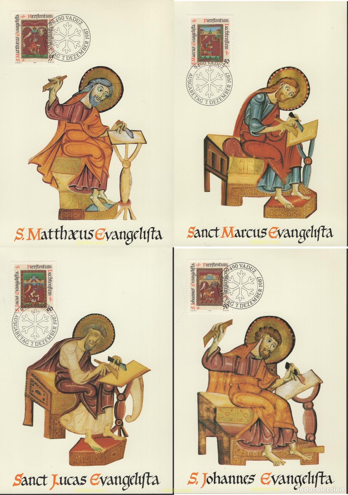 Sellos: 643877 MNH LIECHTENSTEIN 1987 NAVIDAD. LOS EVANGELIOS. MINIATURAS DEL LIBRO DE ORO DE PF&Auml;FERS
