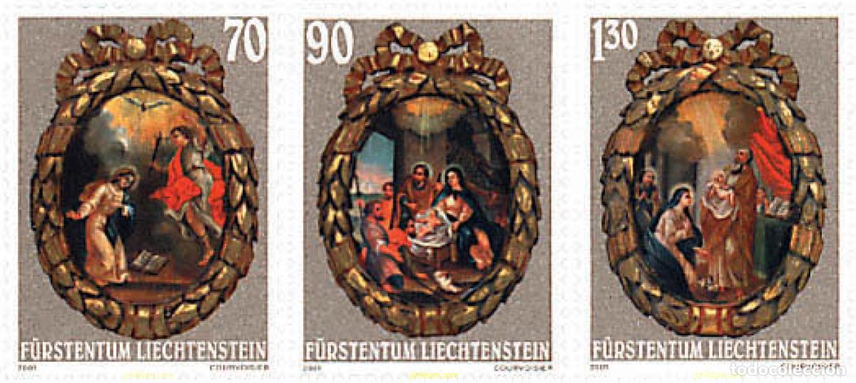 Sellos: 80197 MNH LIECHTENSTEIN 2001 NAVIDAD. MEDALLONES DEL ROSARIO
