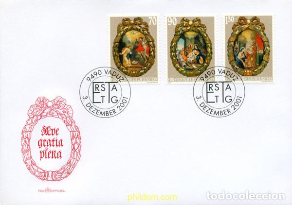 Sellos: 218485 MNH LIECHTENSTEIN 2001 NAVIDAD. MEDALLONES DEL ROSARIO