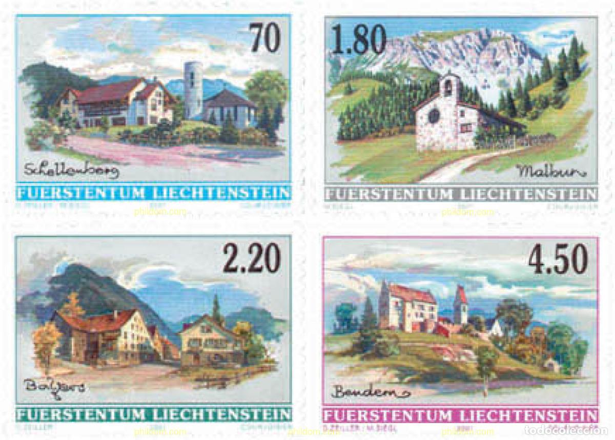 Sellos: 80179 MNH LIECHTENSTEIN 2001 VISTAS DE PUEBLOS