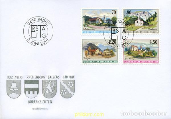 Sellos: 218480 MNH LIECHTENSTEIN 2001 VISTAS DE PUEBLOS