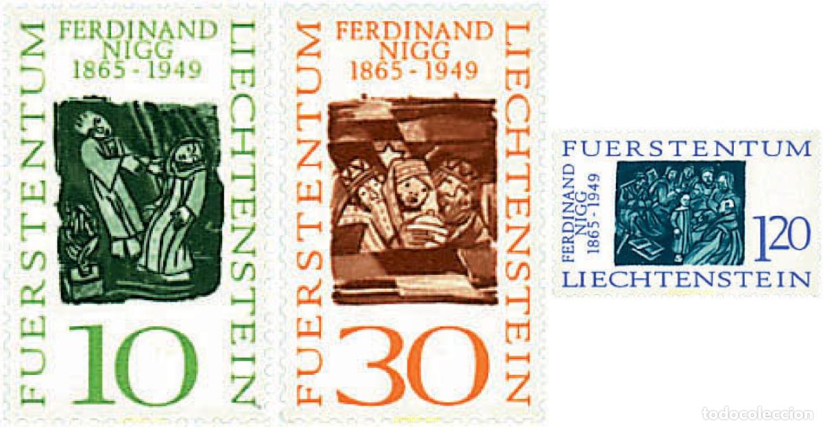 Sellos: 79100 MNH LIECHTENSTEIN 1965 NAVIDAD. CENTENARIO DEL NACIMIENTO DEL ARTISTA F. NIGG