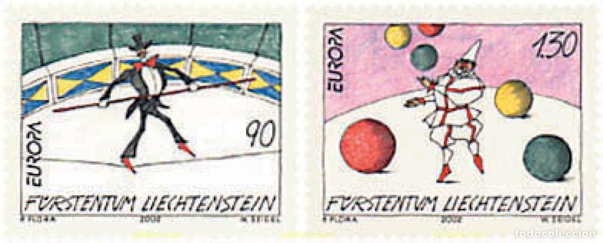 Sellos: 81556 MNH LIECHTENSTEIN 2002 EUROPA CEPT 2002 - EL CIRCO