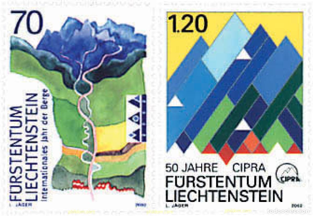 Sellos: 82293 MNH LIECHTENSTEIN 2002 A&Ntilde;O DE LA MONTA&Ntilde;A Y 50 ANIVERSARIO DE &rdquo;CIPRA&rdquo;