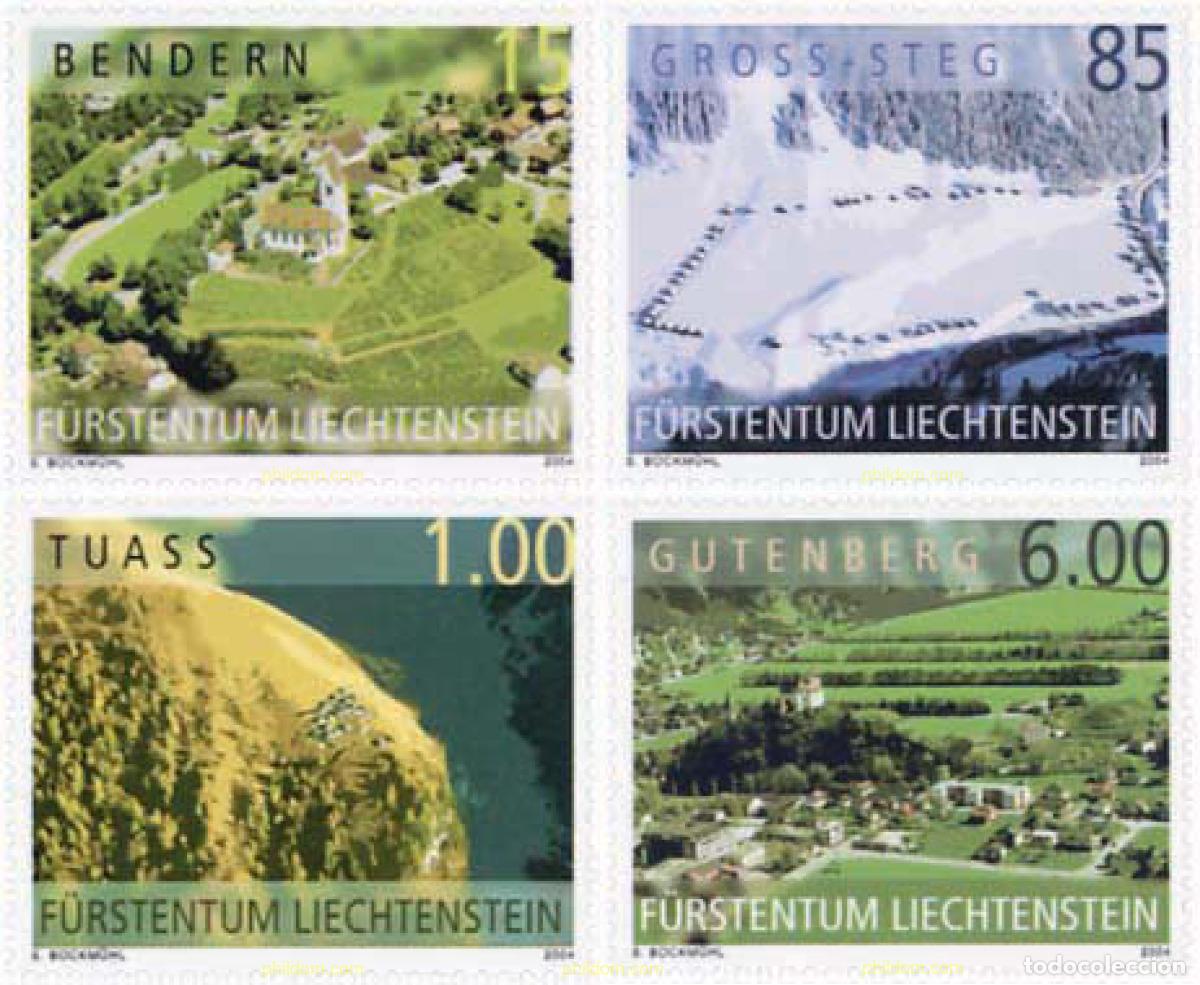Sellos: 141986 MNH LIECHTENSTEIN 2004 VISTAS AEREAS