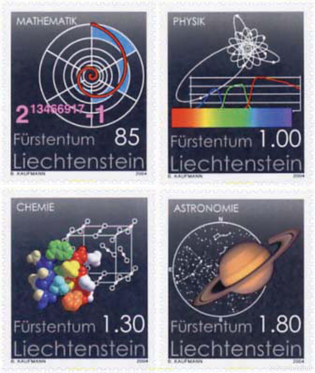 Sellos: 141994 MNH LIECHTENSTEIN 2004 CIENCIAS