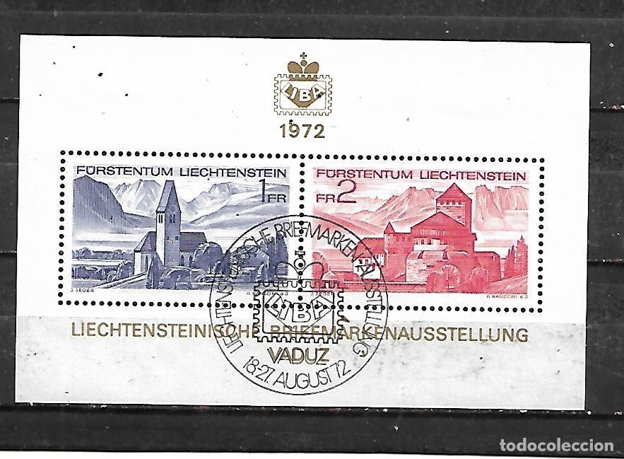 Sellos: 1972: Hoja Souvenir &rdquo;VII Exposici&oacute;n Filat&eacute;lica Nacional &rdquo;LIBA `72&rdquo;. Vaduz&rdquo; (CTO)