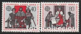 Sellos: LIECHTENSTEIN 1982 - EUROPA CEPT - YVERT N&ordm; 732/733**